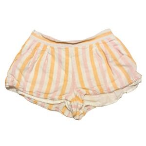 Janie and Jack x Gray Malin Girls Sz 8 Striped Shorts Pink Orange Yellow White